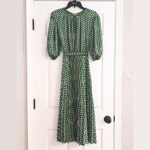 Max Studio Women's Green Puff Sleeve Dress